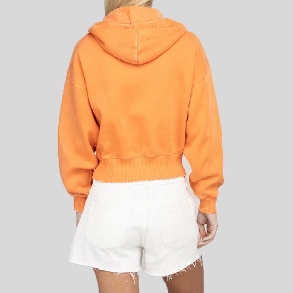 Acid Wash Zipper Hoodie Women - Image 3