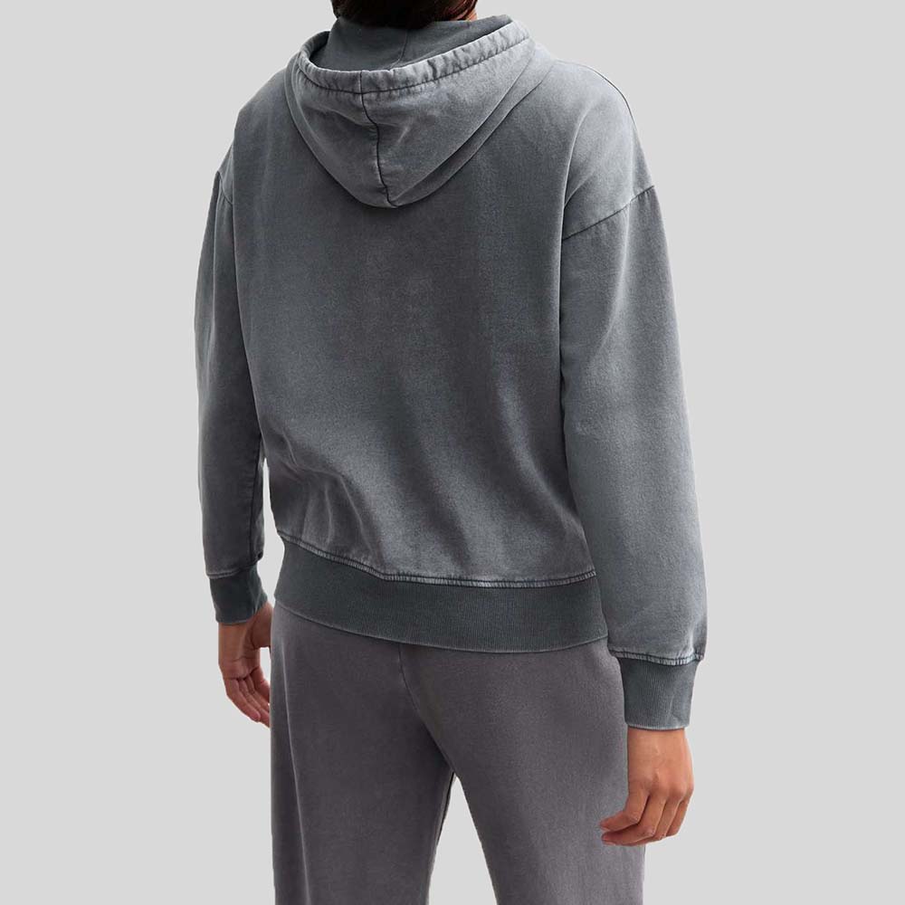 Acid Wash Zipper Hoodie Women - Image 4