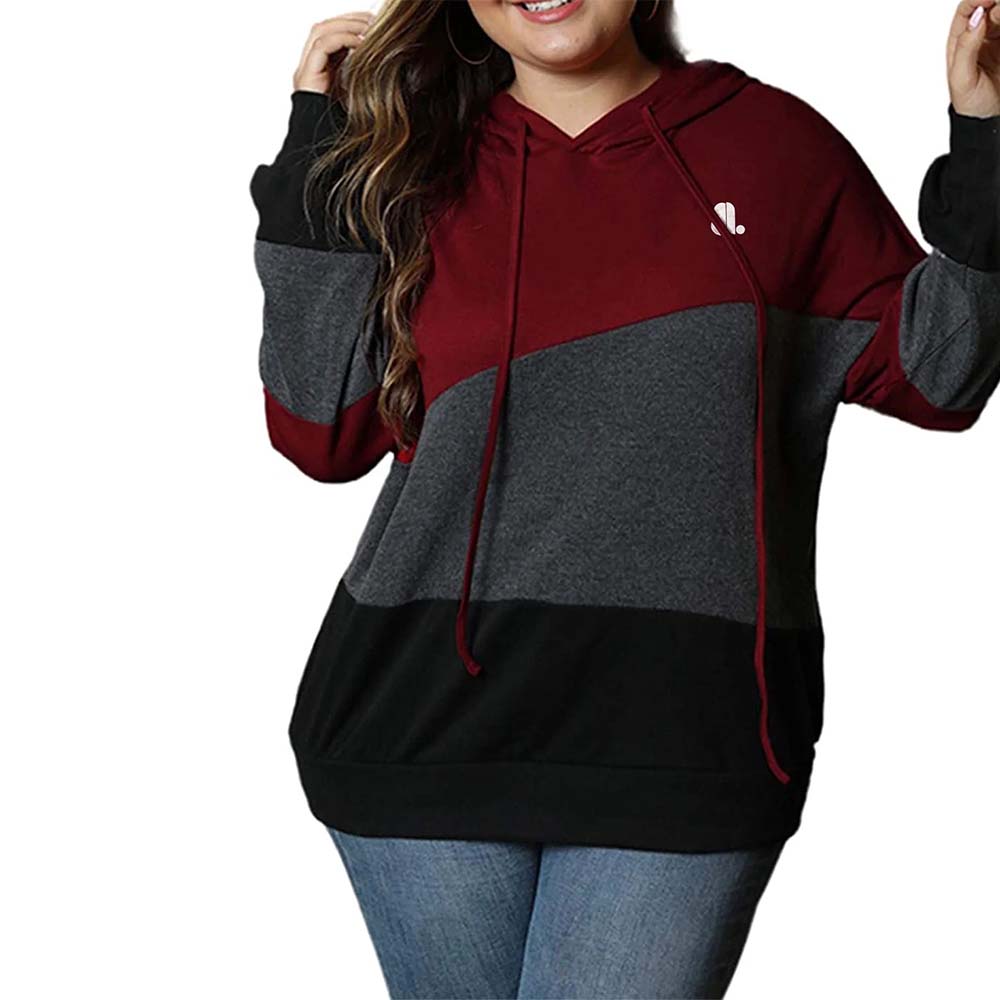 Blok Pull Over Hoodie Women - Image 3