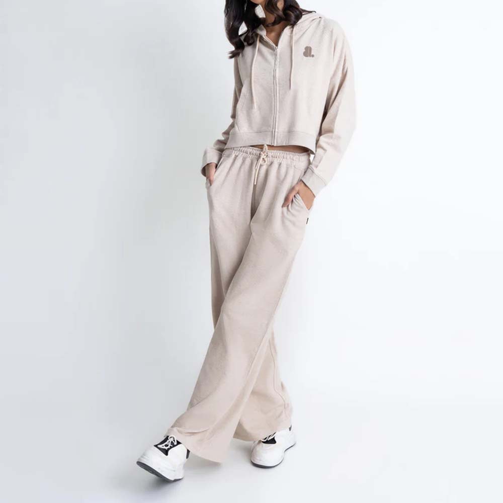 Single Color Zipper Track Suit Women - Image 3