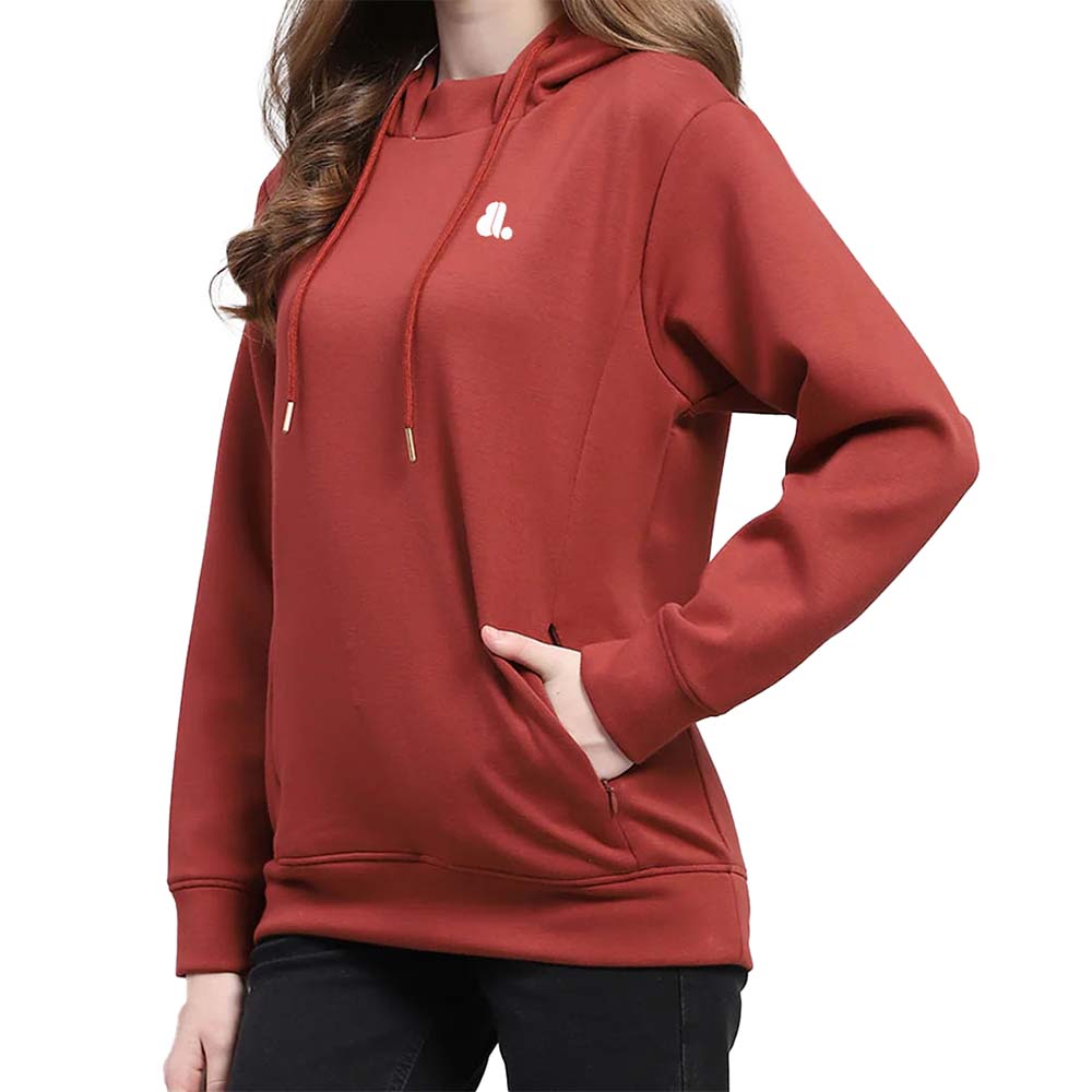 Single Color Pull Over Hoodie Women - Image 3