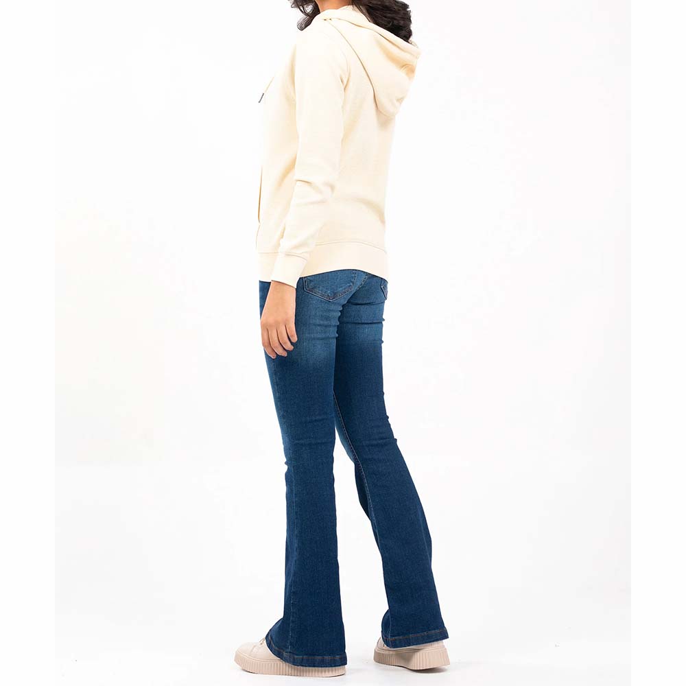 Single Color Zipper Hoodie Women - Image 3