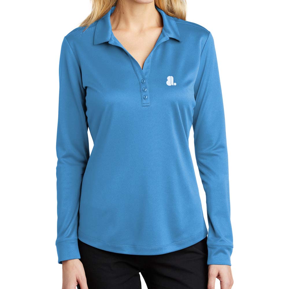 Women Long Placket Sleeve T-Shirt