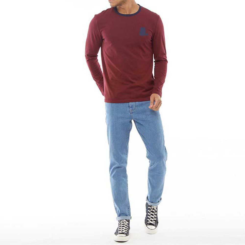 Men Ringer Long Sleeve Tee