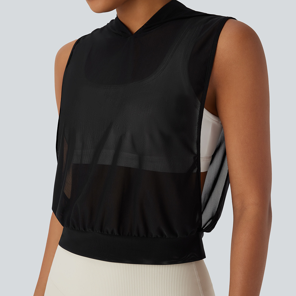 Women Hoodie Tank Top - Image 3