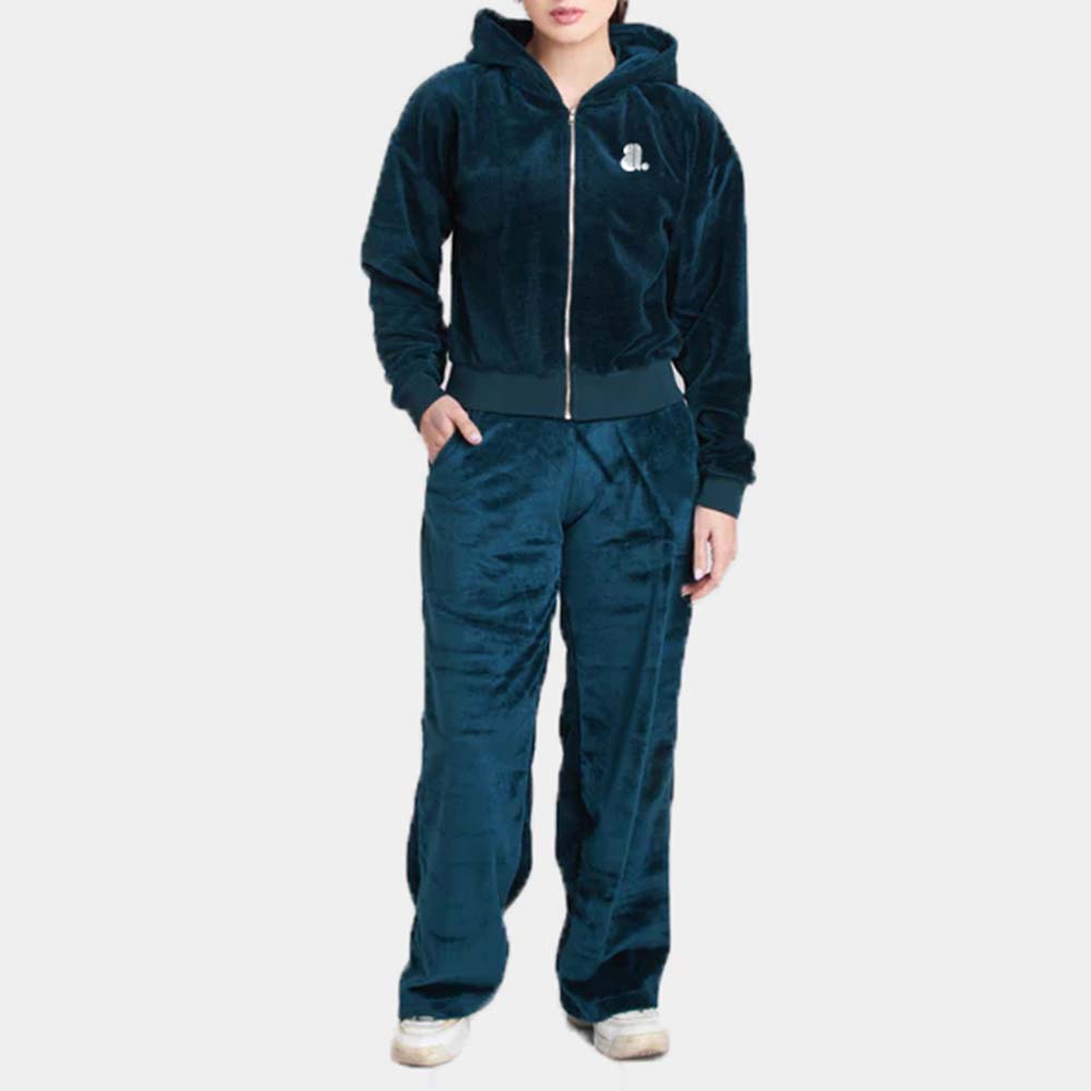 Single Color Zipper Track Suit Women