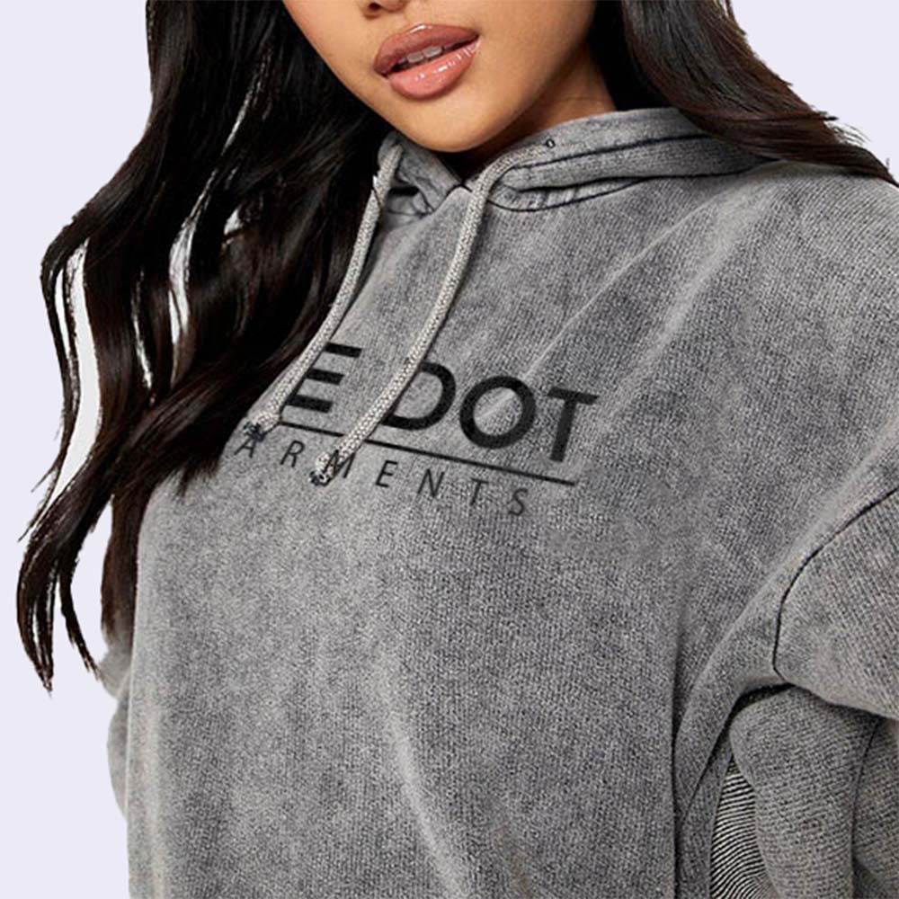 Acid Wash Pull Over Track Suit Women - Image 4