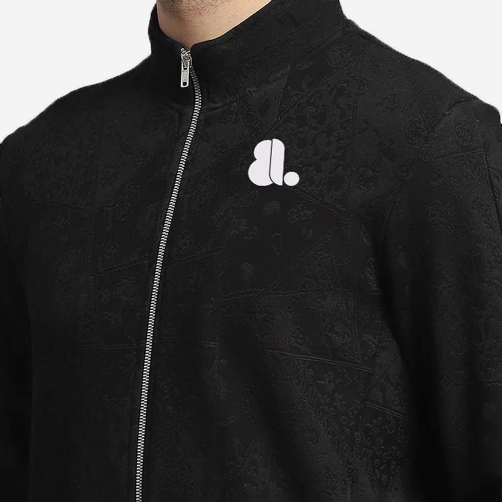 Single Color Zipper Track Suit Men - Image 5