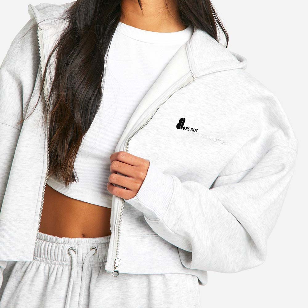 Single Color Zipper Track Suit Women - Image 3