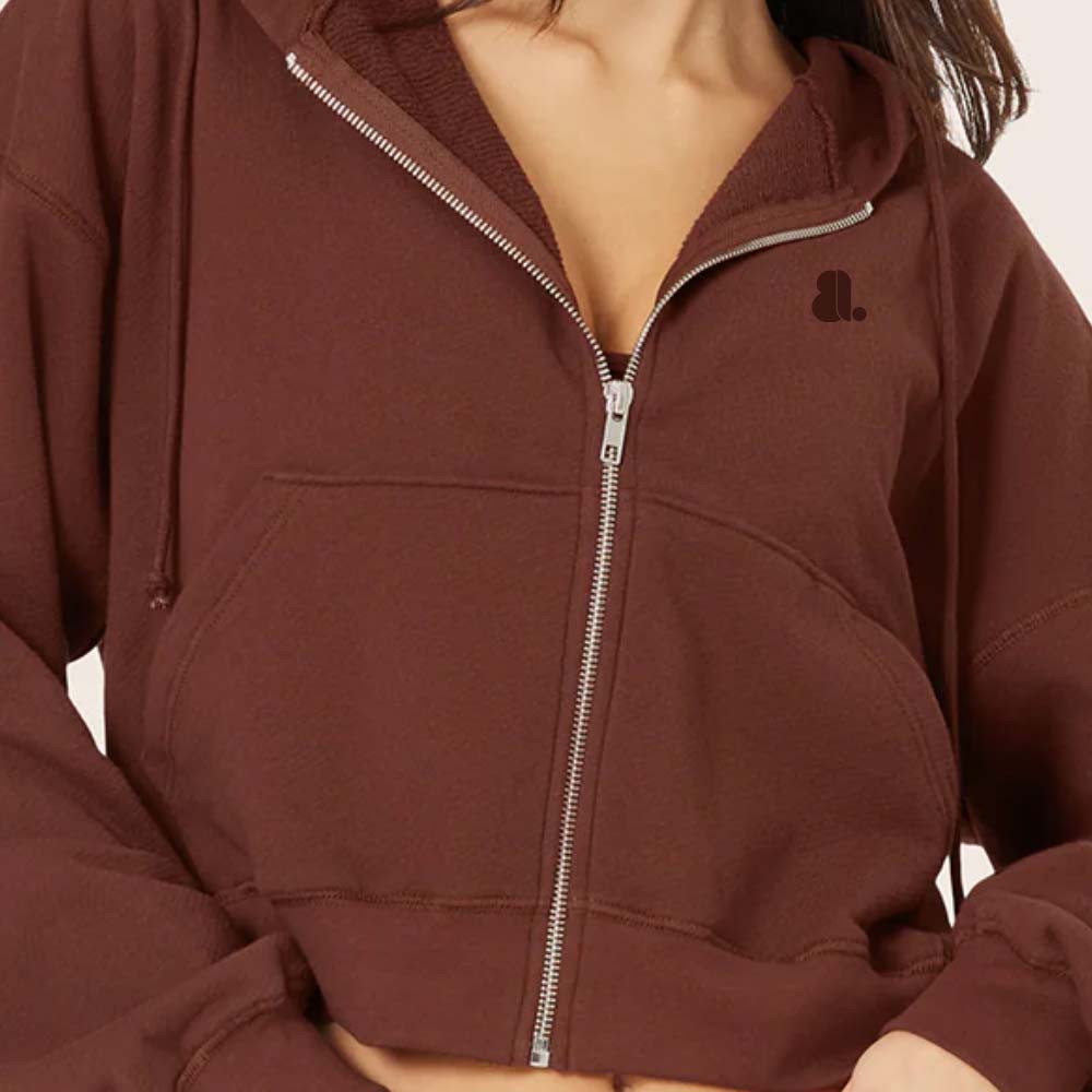 Single Color Zipper Track Suit Women - Image 4