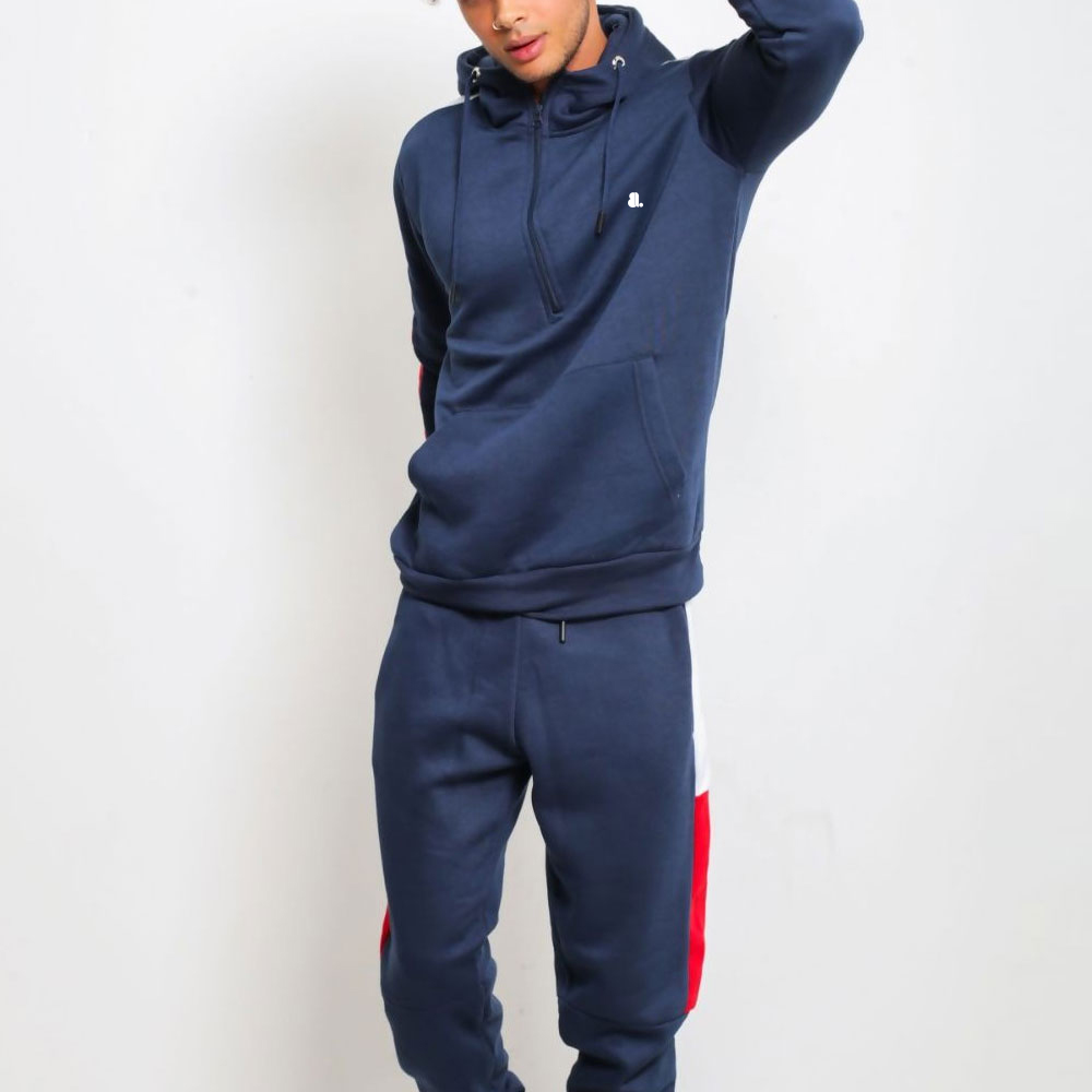 Block Zipper Track Suit Men