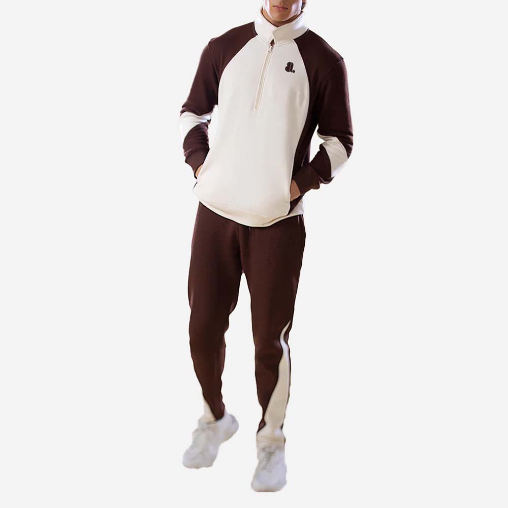 Block Zipper Track Suit Men