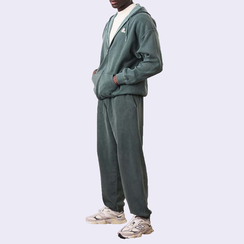 Acid Wash Zipper Track Suit Men - Image 4