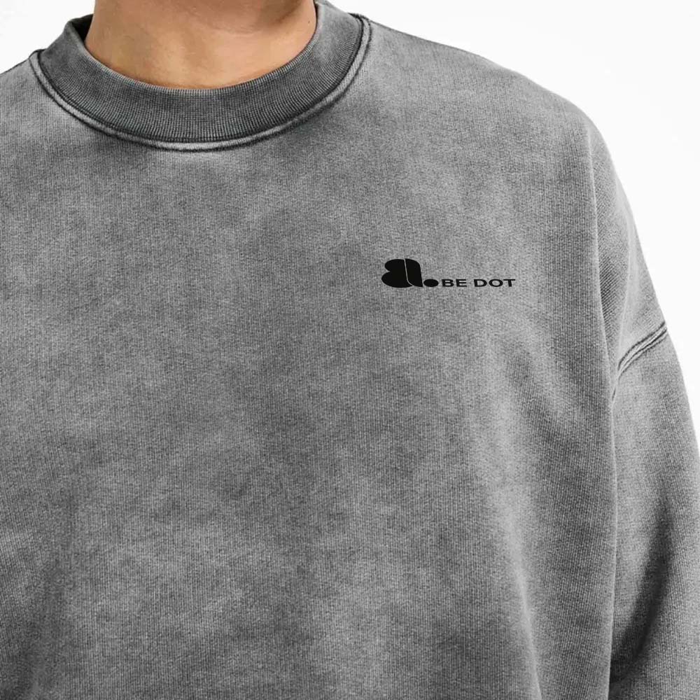 Men Acid Wash Sweat Shirt - Image 5