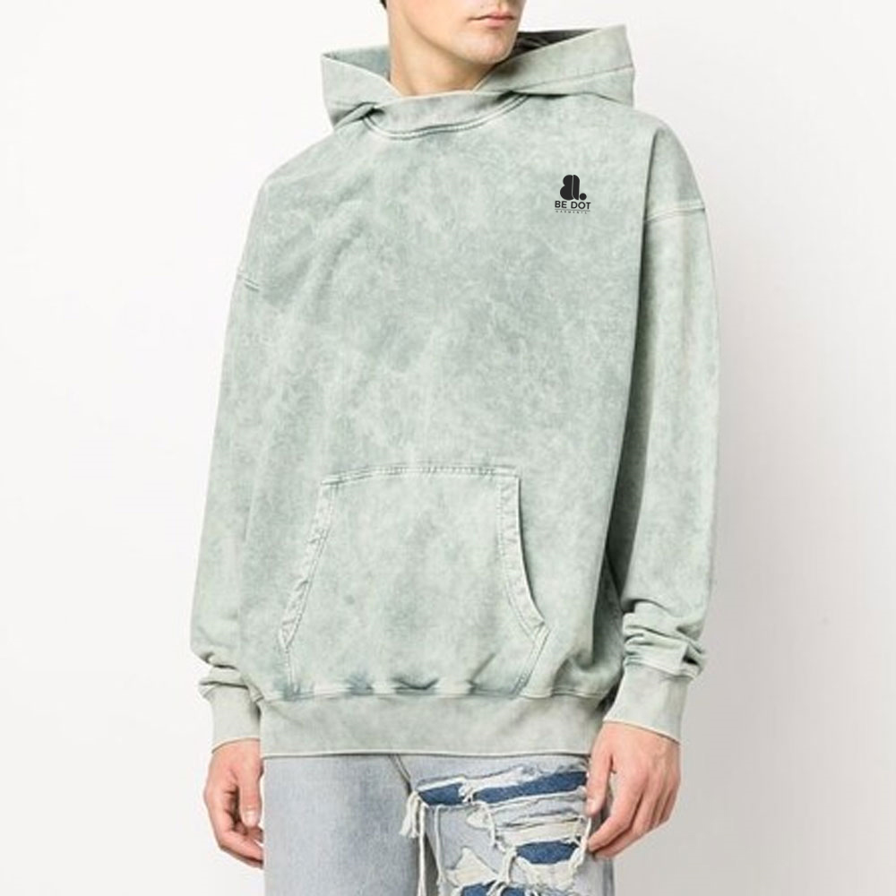 Acid Wash Pullover Hoodie Men