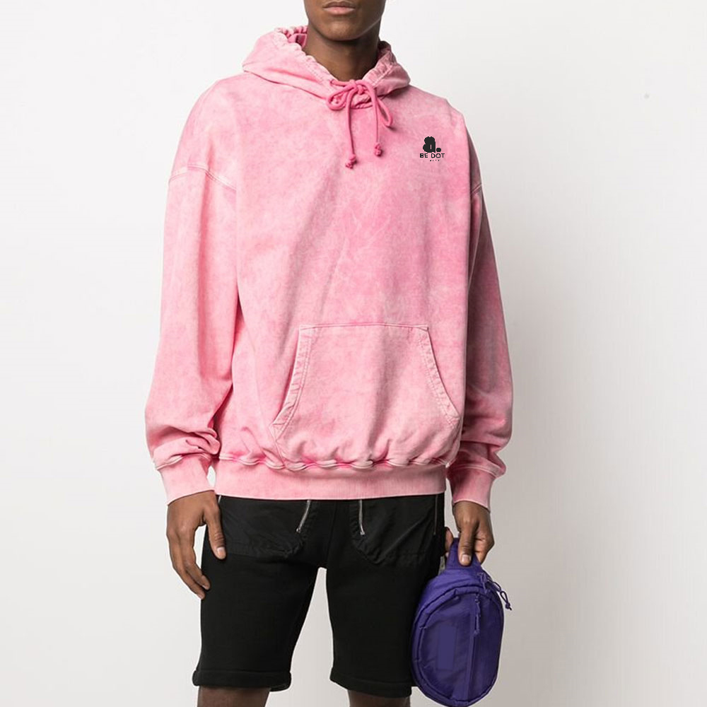 Acid Wash Pullover Hoodie Men