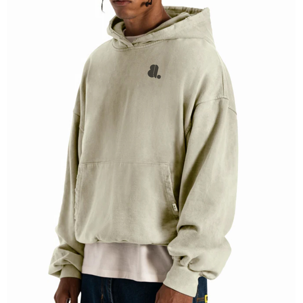 Acid Wash Pullover Hoodie Men - Image 5