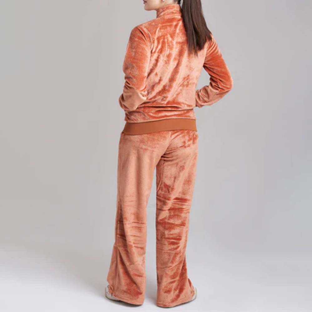 Single Color Zipper Track Suit Women - Image 5