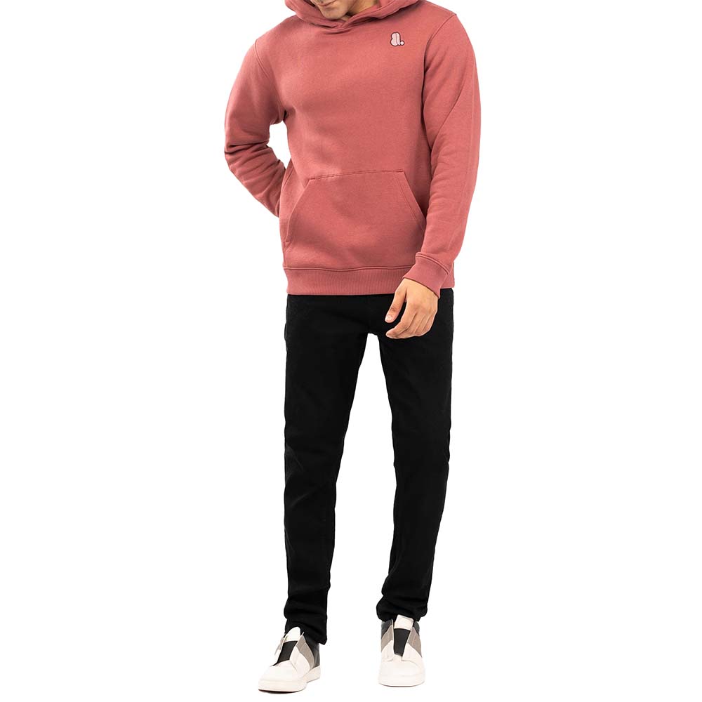 Single Color Pull Over Hoodie Men