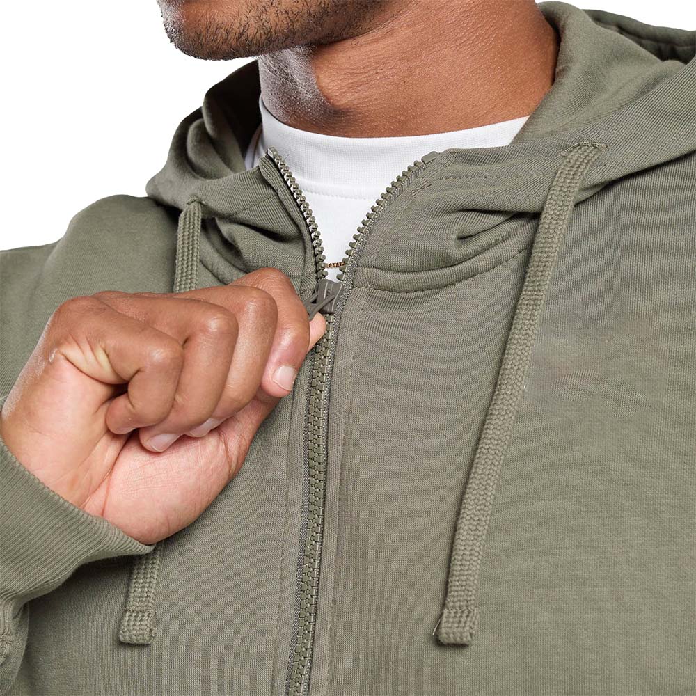 Single Color Zipper Hoodie Men - Image 4