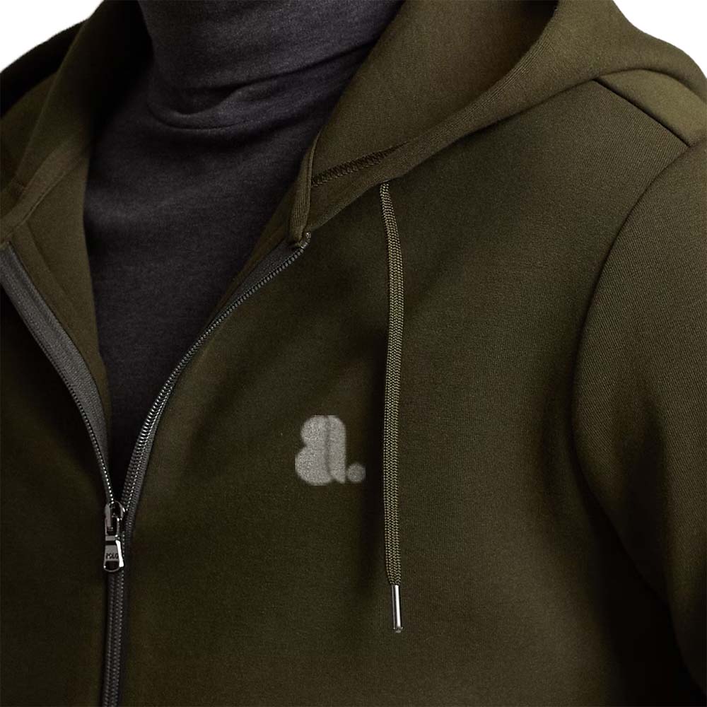 Single Color Zipper Hoodie Men - Image 5