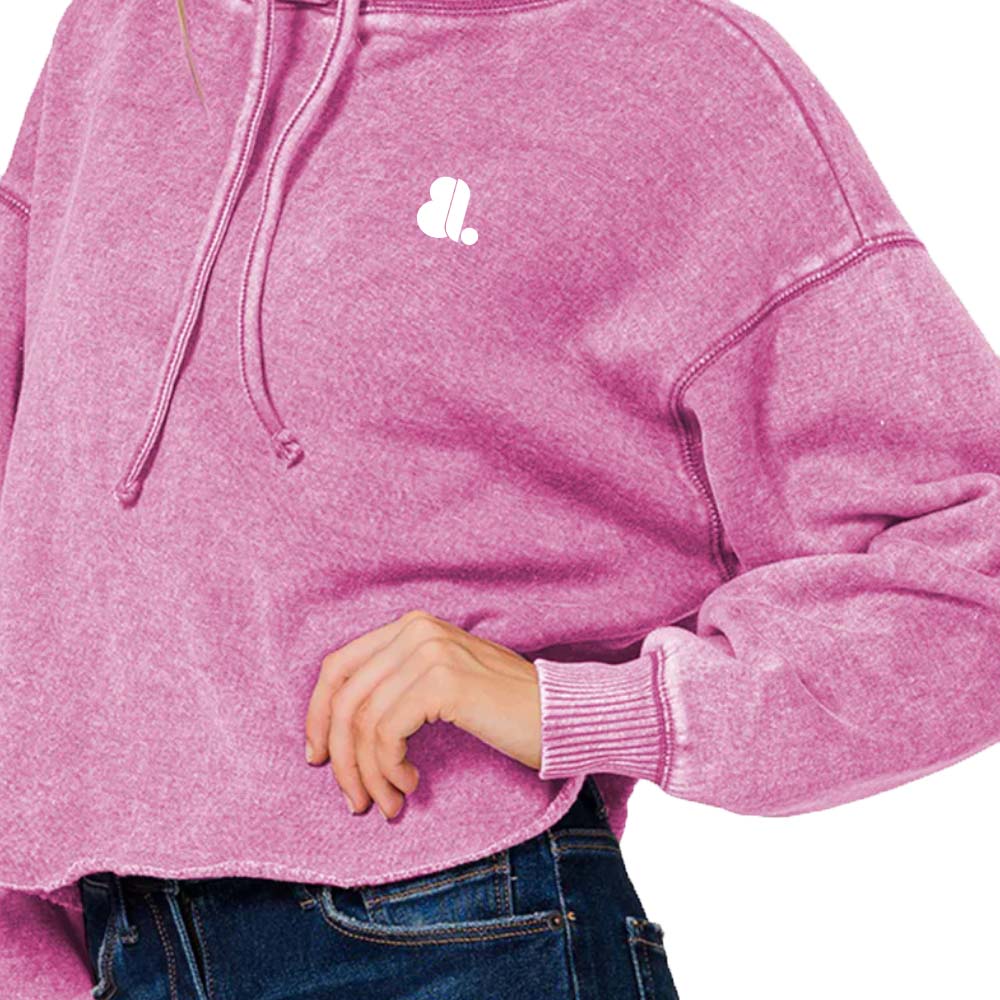 Acid Wash Pullover Hoodie Women - Image 5