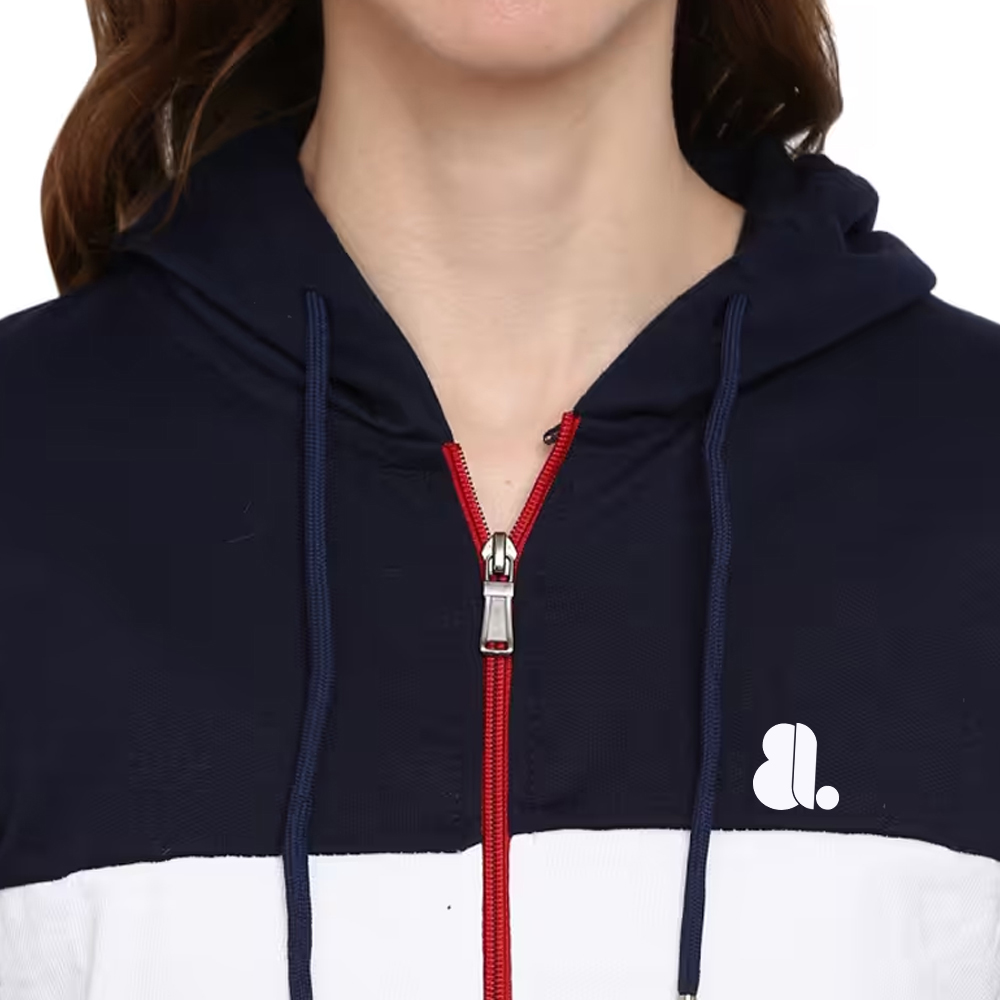 Blok Zipper Hoodie Women - Image 5