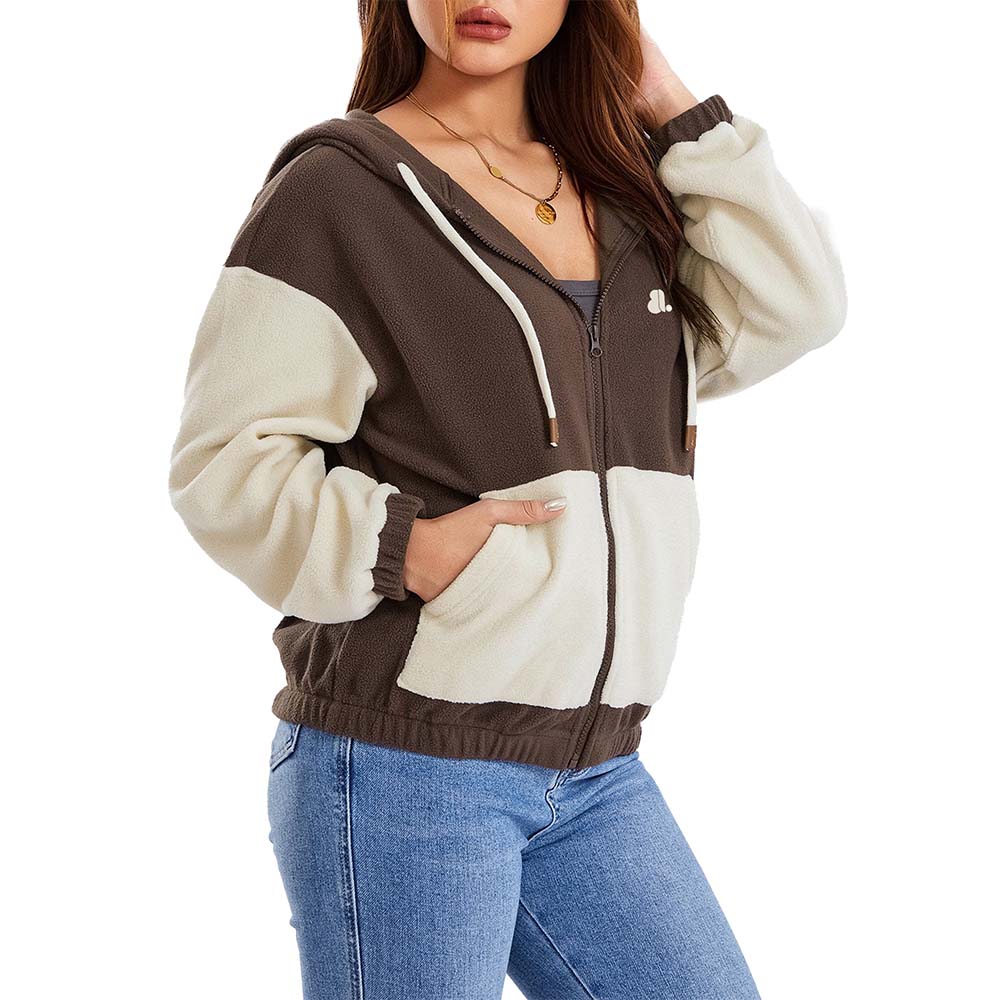 Blok Zipper Hoodie Women - Image 5