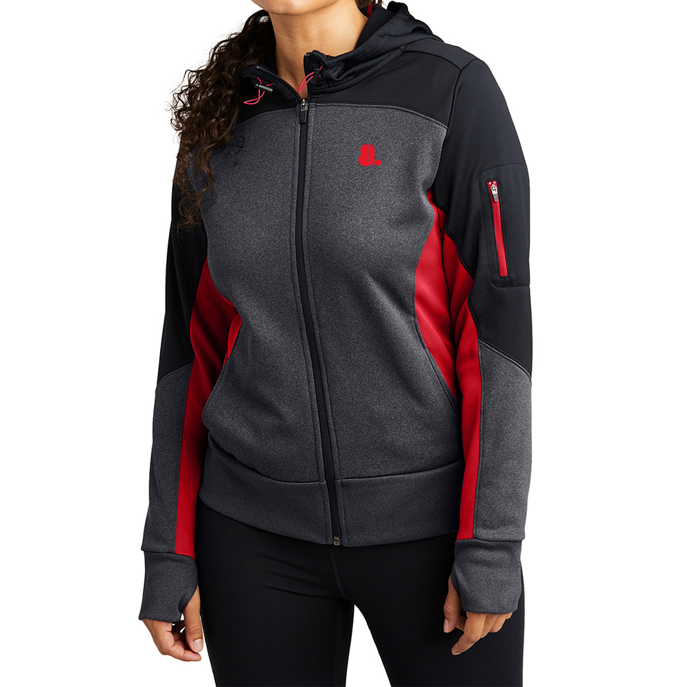 Blok Zipper Hoodie Women