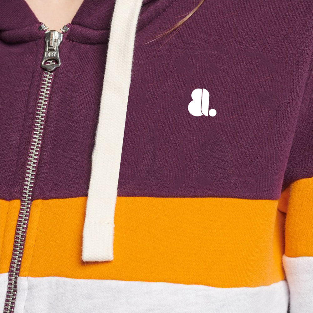 Blok Zipper Hoodie Women - Image 4