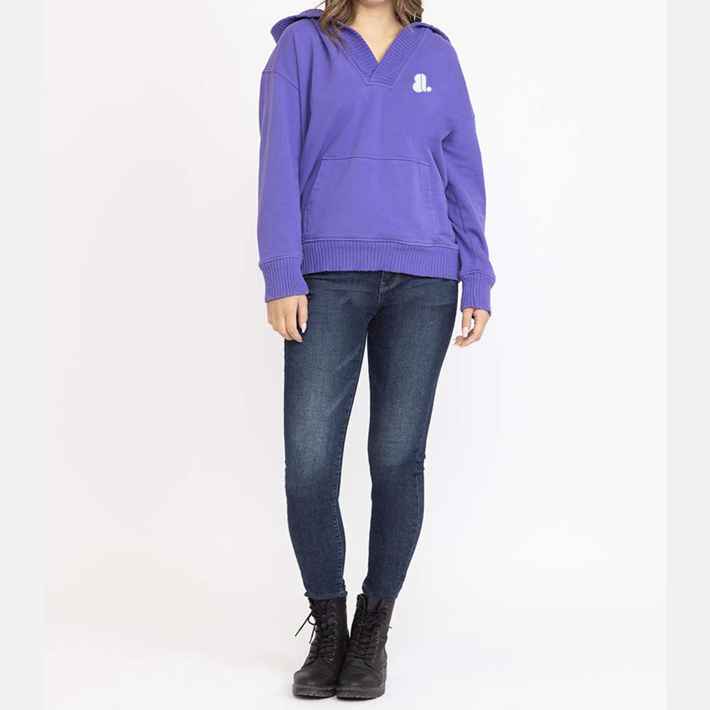 Single Color Pull Over Hoodie Women