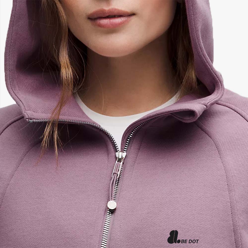 Single Color Zipper Hoodie Women - Image 4