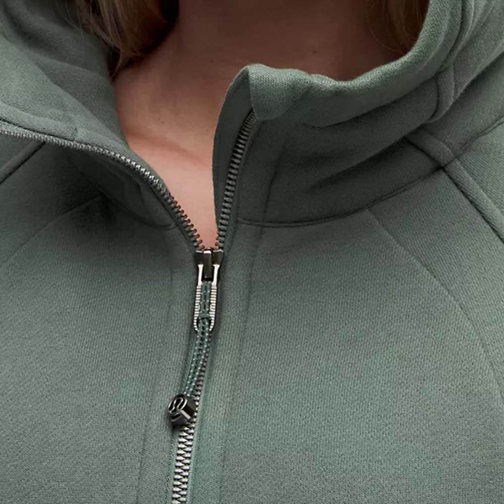 Single Color Zipper Hoodie Women - Image 4