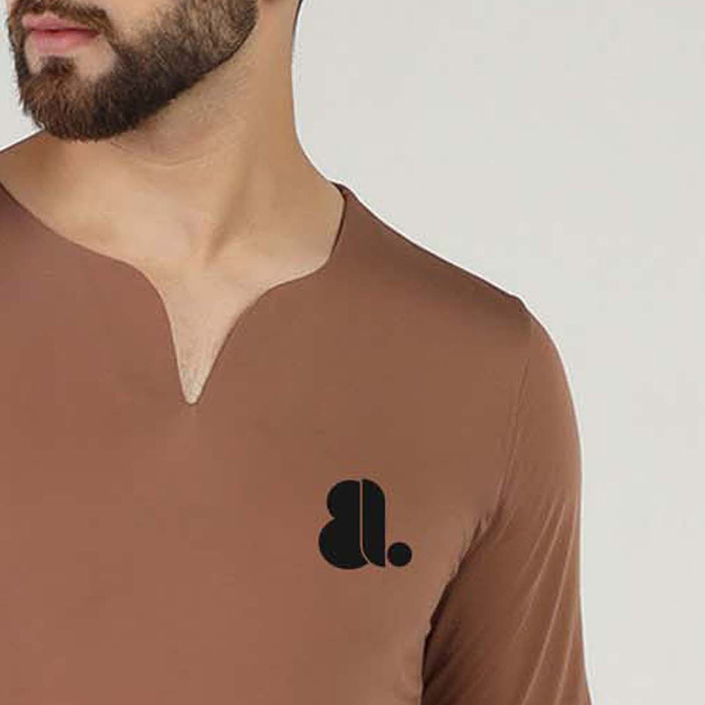 Men V-Neck Long Sleeve Tee - Image 4