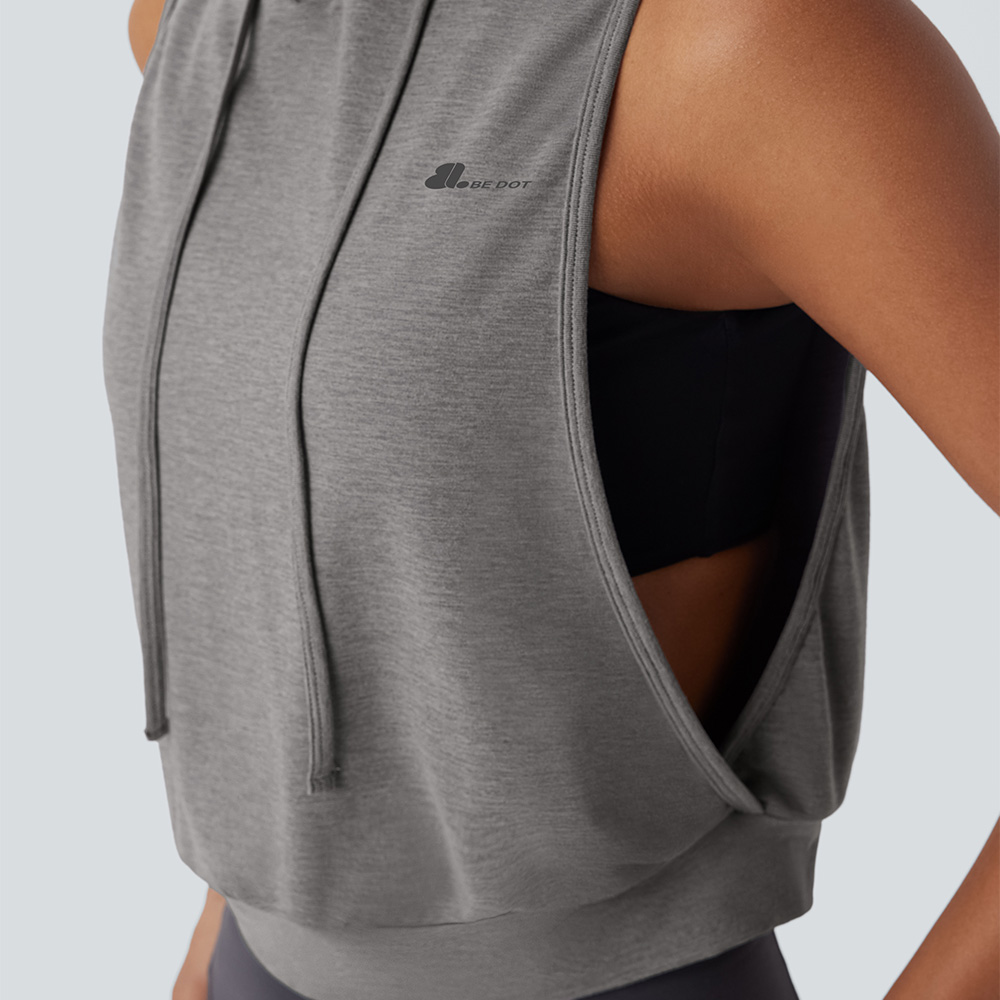 Women Hoodie Tank Top - Image 4