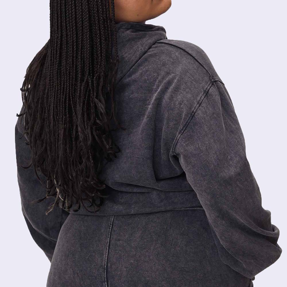 Acid Wash Pull Over Track Suit Women - Image 5