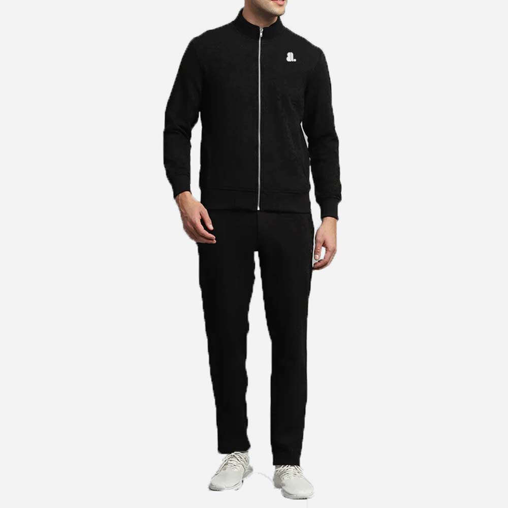 Single Color Zipper Track Suit Men