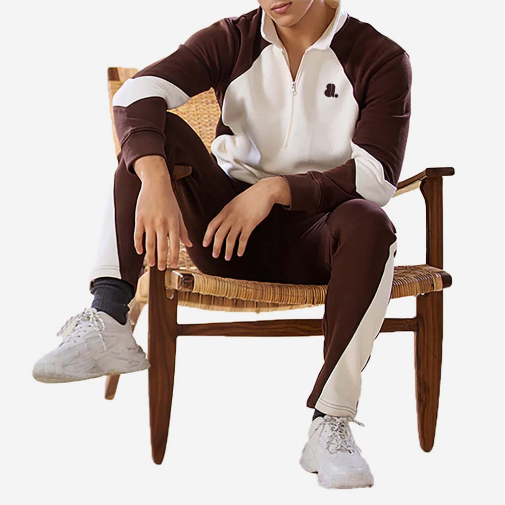 Block Zipper Track Suit Men - Image 5