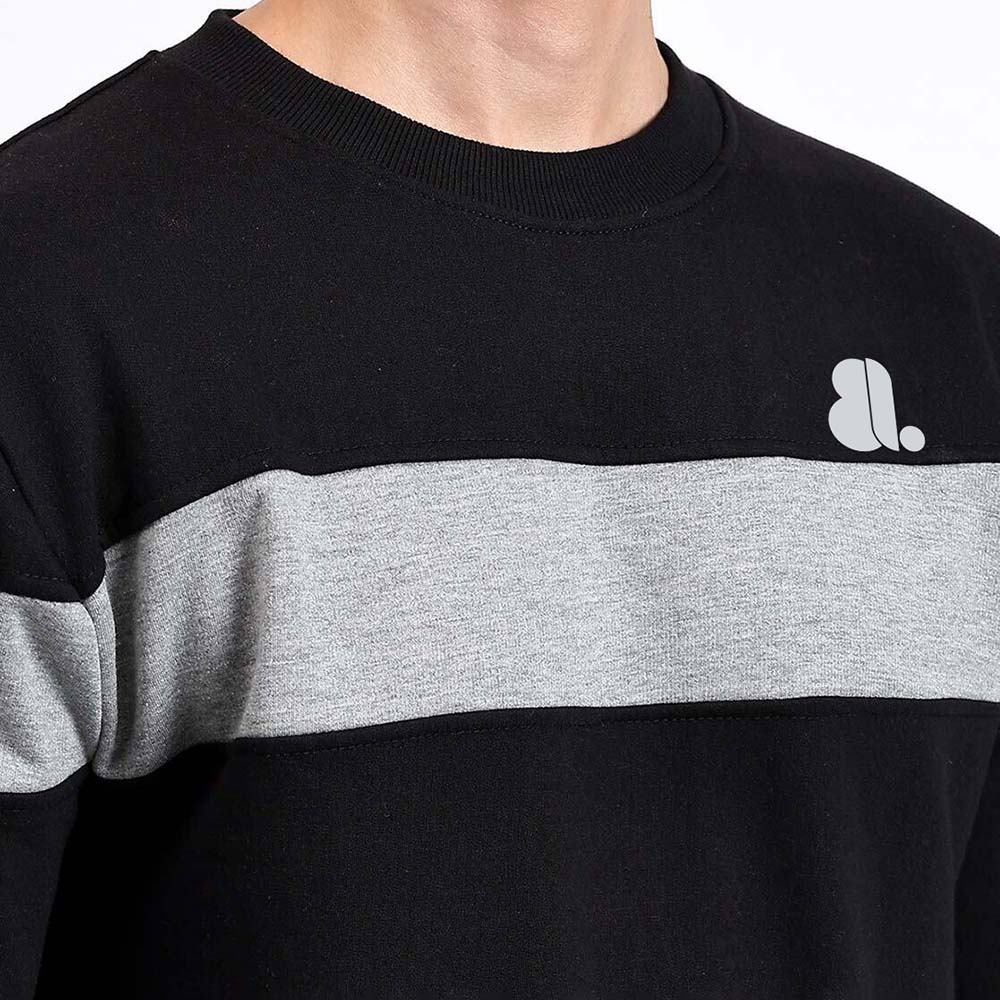 Men Block Sweat Shirt - Image 5