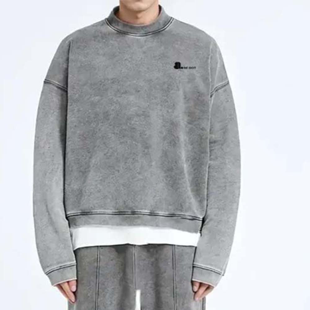 Men Acid Wash Sweat Shirt