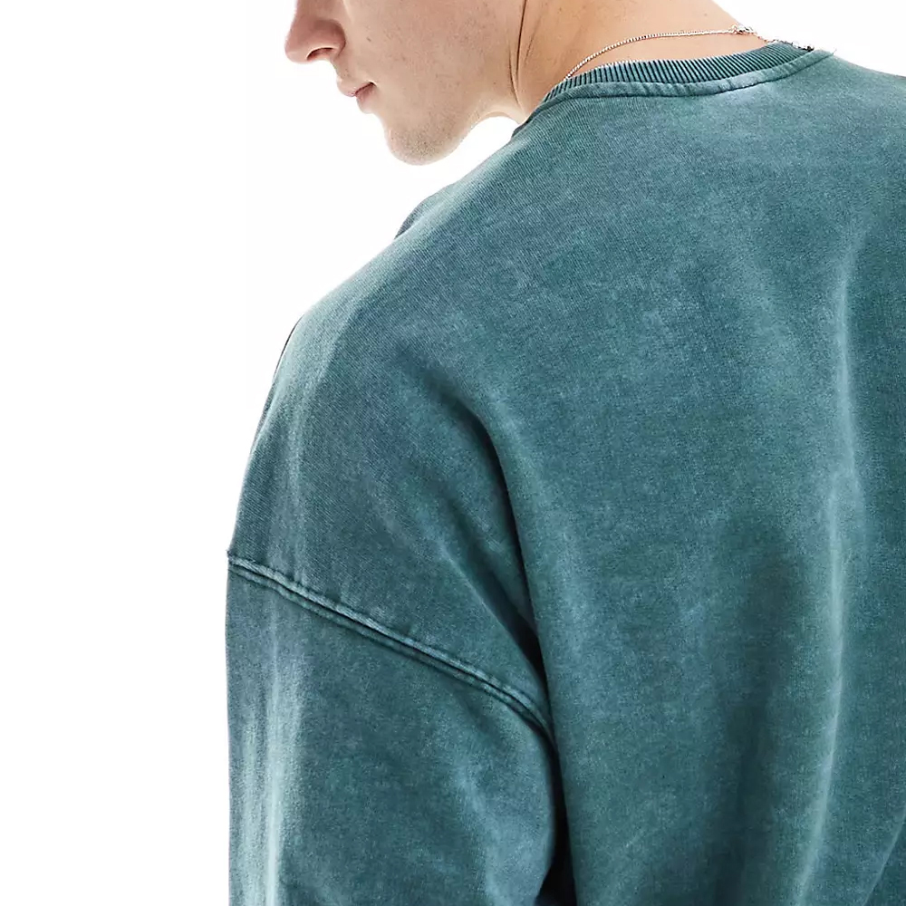 Men Acid Wash Sweat Shirt - Image 5