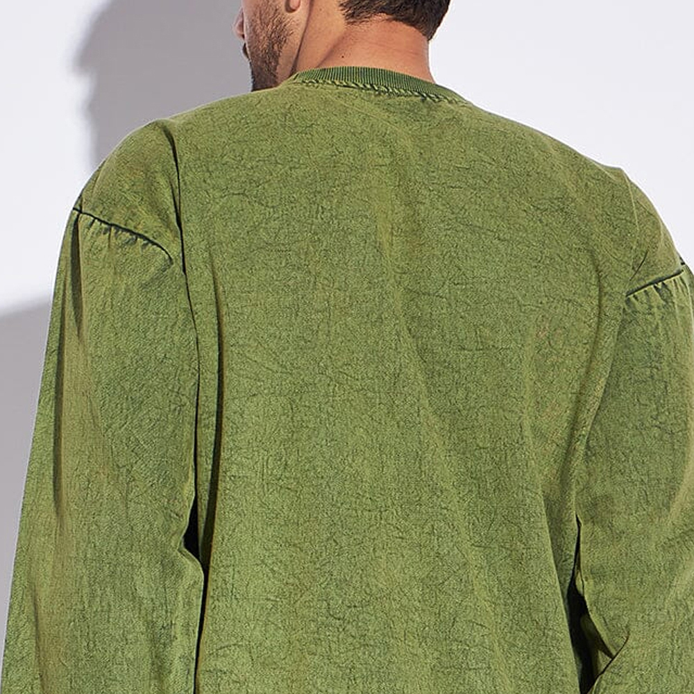 Men Acid Wash Sweat Shirt - Image 6