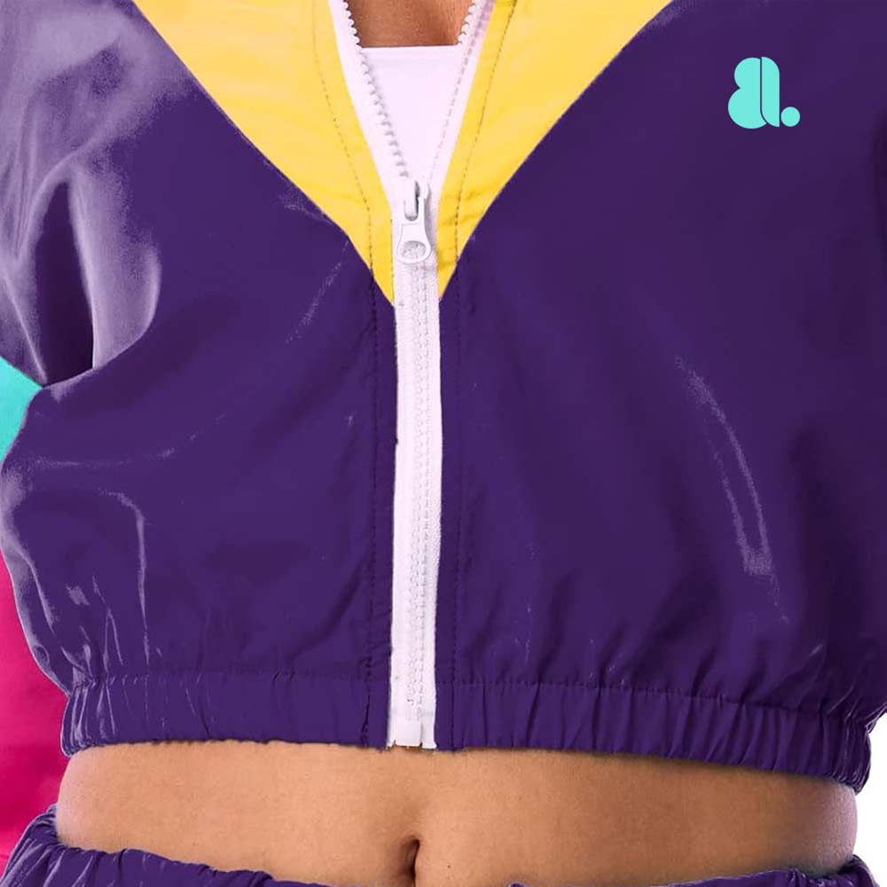 Block Zipper Track Suit Women - Image 3