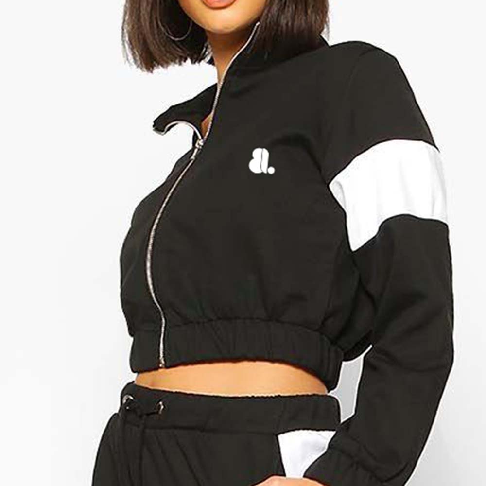 Block Zipper Track Suit Women - Image 5