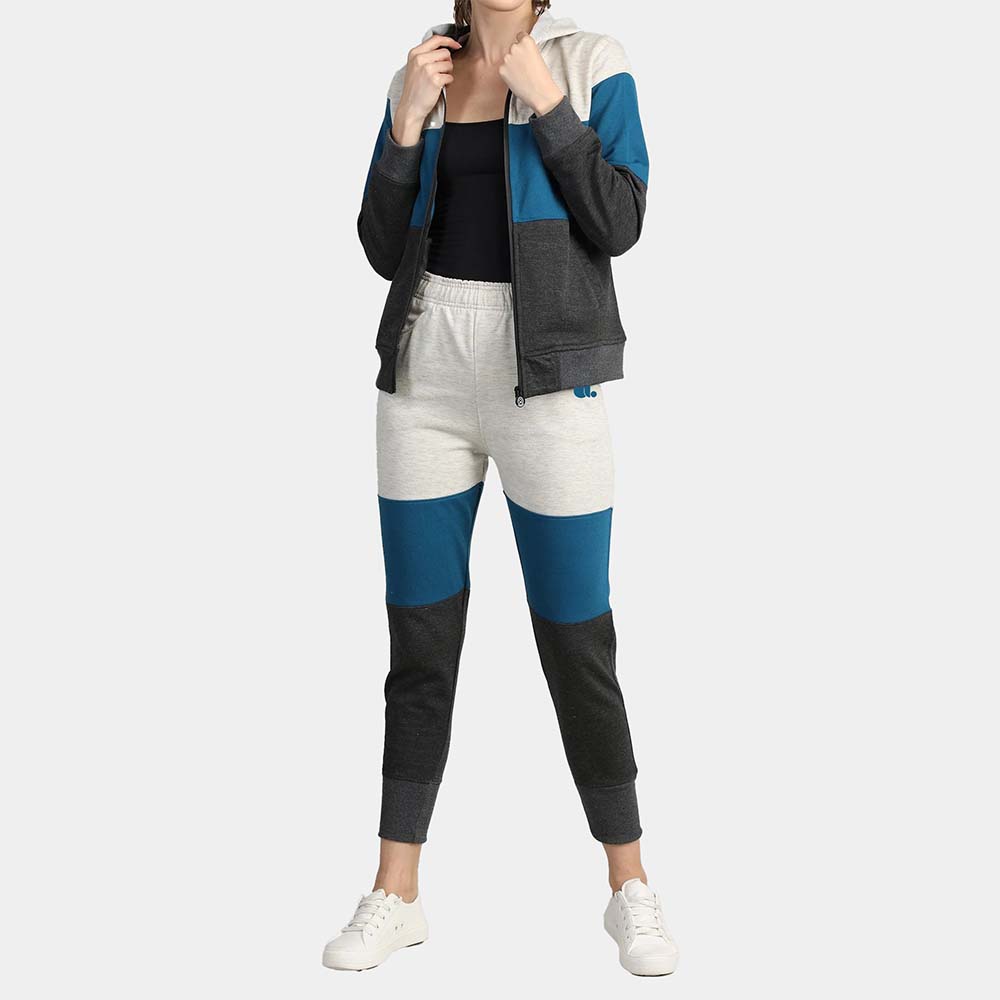 Block Zipper Track Suit Women