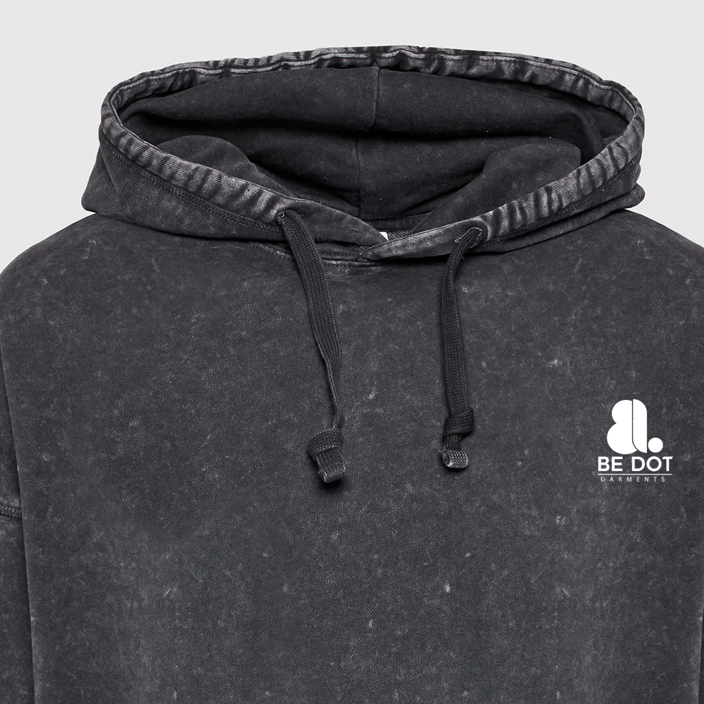 Acid Wash Pullover Hoodie Men