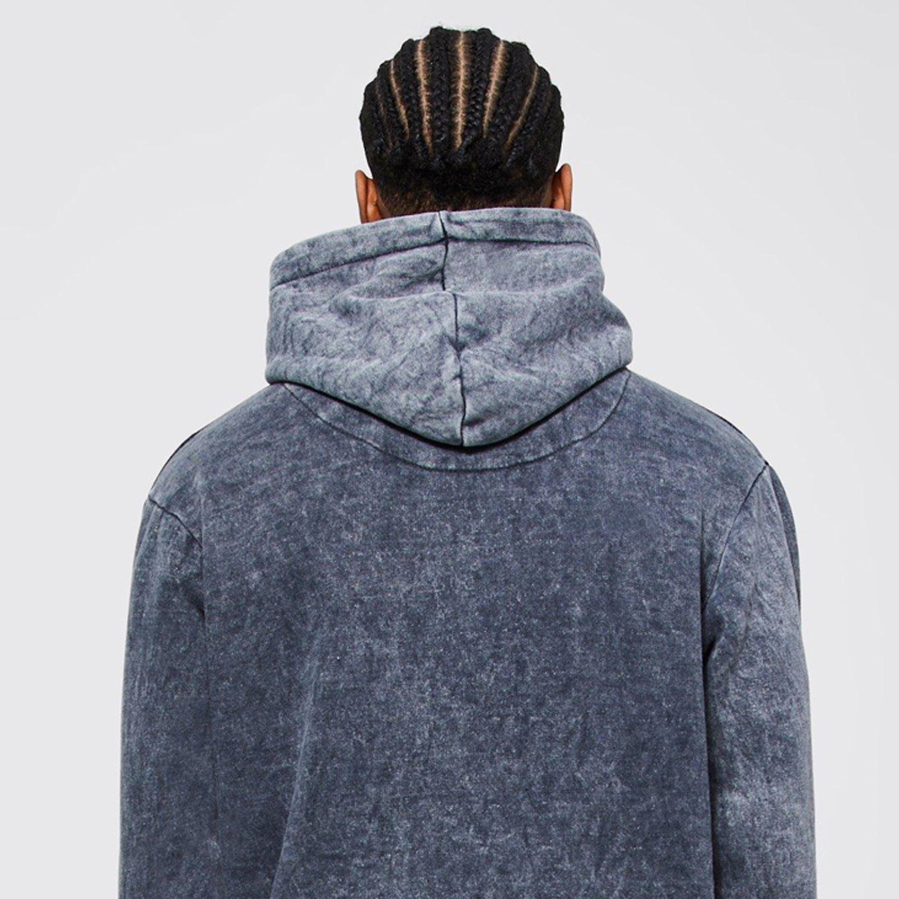 Acid Wash Pullover Hoodie Men - Image 5