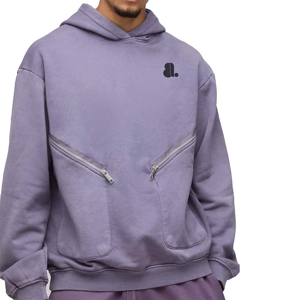 Single Color Pull Over Hoodie Men - Image 5