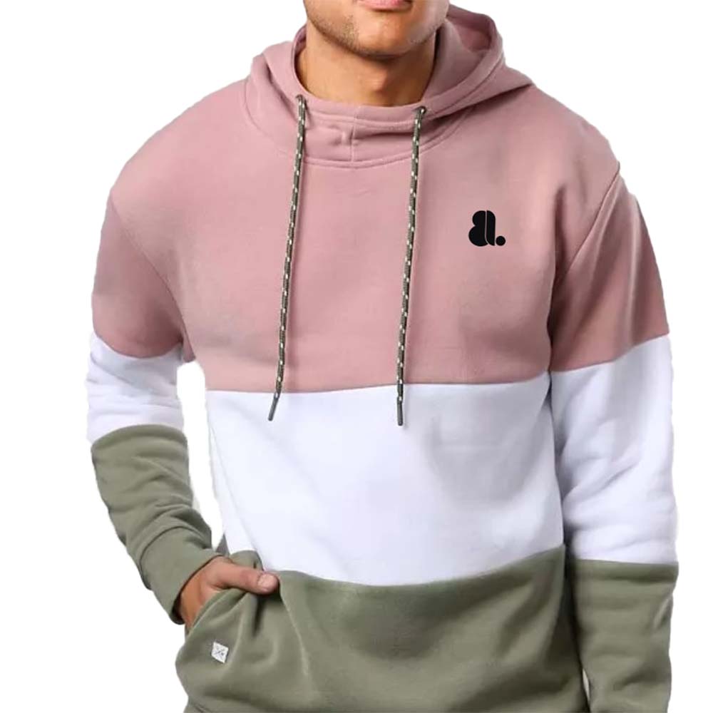 Block Pull Over Hoodie Men