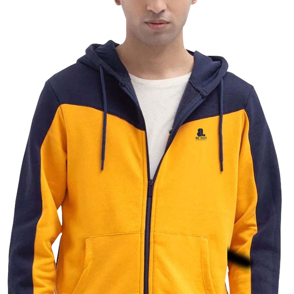 Block Zipper Hoodie Men